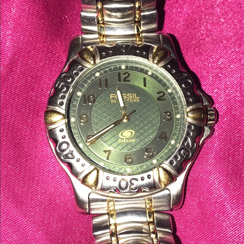 Blue Fossil Watch